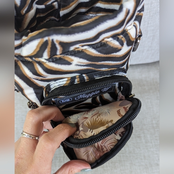 Lug Huggie Wide Convertible Crossbody/Belt Bottle Bag in Zebra Sand - Picture 7 of 8